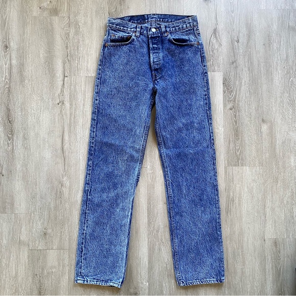 Vintage Levi’s 501 Acid Wash Classic Blue Denim Jeans 30x32